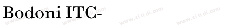 Bodoni ITC字体转换 Bodoni ITC字体转换